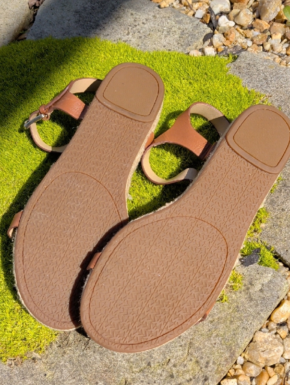 Michael Kors Tan Leather Espadrille Flat Summer Sandals - Picture 6 of 12